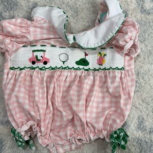 Smocked flamingo golf bubble